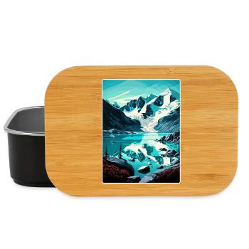 Affiche de voyage souvenir du parc national de Glacier Bay - Boîte à goûter - noir - Devant