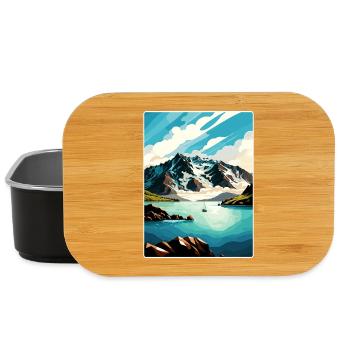 Kenai Fjords Nationalpark Reiseplakat Souvenir - Lunch Box - Schwarz - Vorne