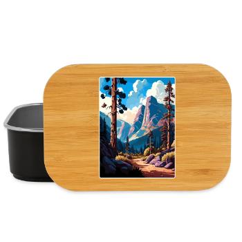 Affiche de voyage souvenir du parc national de Kings Canyon - Boîte à goûter - noir - Devant