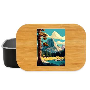Yosemite Tuolumne Meadows Affiche de voyage souvenir - Boîte à goûter - noir - Devant