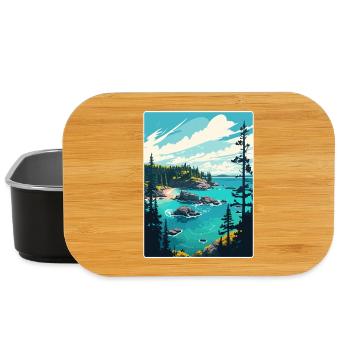 Isle Royale National Park Travel Poster Souvenir - Lunch Box - black - Front