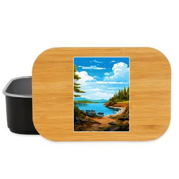 Acadia National Park Travel Poster Souvenir WPA - Lunch Box - black - Front