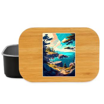 Acadia National Park Travel Poster Souvenir WPA - Lunch Box - black - Front
