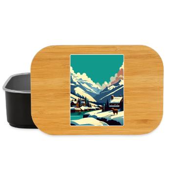 Verbier Ski Resort Mountain Switzerland Travel WPA - Lunch Box - Schwarz - Vorne
