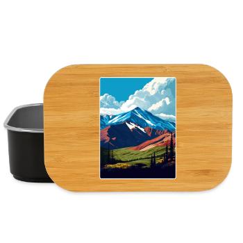 Parc national de Denali Affiche de voyage Souvenir WPA - Boîte à goûter - noir - Devant