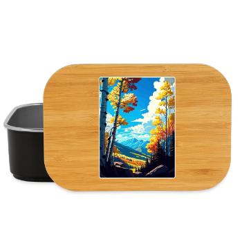 Aspen Ski Resort Colorado Travel Poster Souvenir - Lunch Box - black - Front