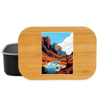 Big Bend National Park Travel Poster Souvenir WPA - Lunch Box - black - Front
