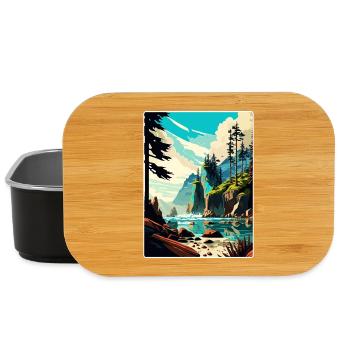 Affiche de voyage du parc national Souvenir WPA - Boîte à goûter - noir - Devant
