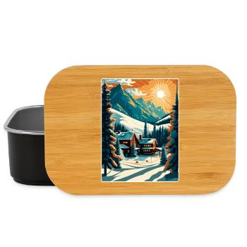 Sun Valley Ski Skifahren Reise Poster Souvenir WPA - Lunch Box - Schwarz - Vorne