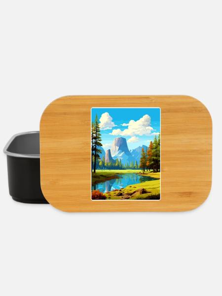 Yosemite Nationalpark Reiseposter Souvenir WPA - Lunch Box - Schwarz