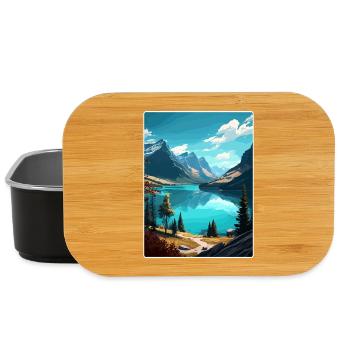 Gletscher-Nationalpark Reiseposter Souvenir WPA - Lunch Box - Schwarz - Vorne