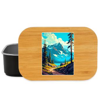 Affiche de voyage du parc national Souvenir WPA - Boîte à goûter - noir - Devant