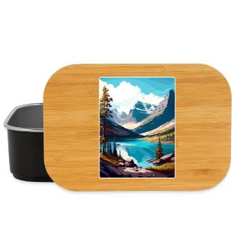 Gletscher-Nationalpark Reiseposter Souvenir WPA - Lunch Box - Schwarz - Vorne