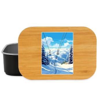 Vail Ski Resort Skifahren Reise Poster Souvenir WPA - Lunch Box - Schwarz - Vorne