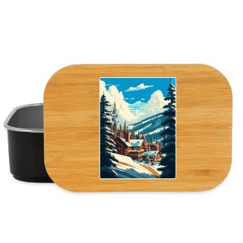 Vail Ski Resort Skifahren Reise Poster Souvenir WPA - Lunch Box - Schwarz - Vorne