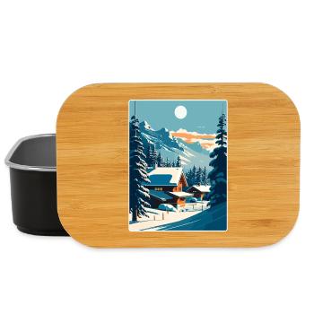 Kitzbuhel Ski Austria Travel Poster Souvenir WPA - Lunch Box - black - Front