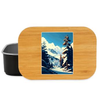 Courchevel Ski Skifahren Reise Poster Souvenir WPA - Lunch Box - Schwarz - Vorne