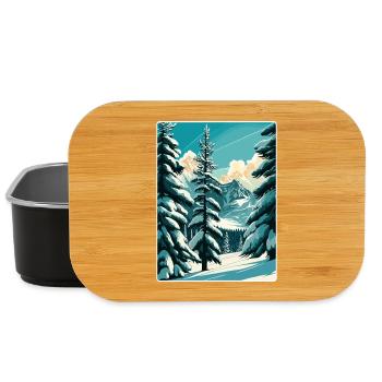St Mortiz Ski Skifahren Reise Poster Souvenir WPA - Lunch Box - Schwarz - Vorne