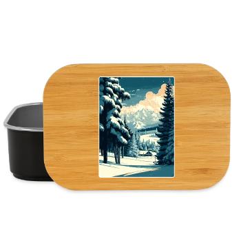 Kitzbuhel Ski Austria Travel Poster Souvenir WPA - Lunch Box - black - Front