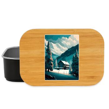 St Anton Ski Skifahren Vintage Reise Poster Souvenir - Lunch Box - Schwarz - Vorne