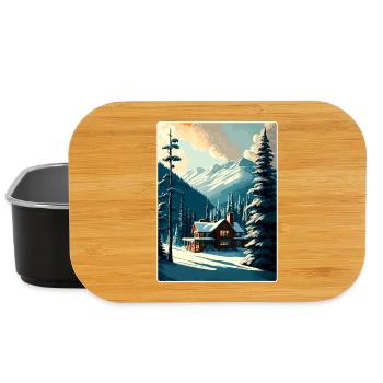 Whistler Ski Skifahren Vintage Reise Poster Souvenir - Lunch Box - Schwarz - Vorne