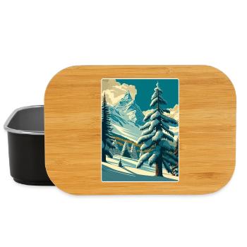 Zermatt Ski Ski Affiche de voyage Peinture souvenir WP - Boîte à goûter - noir - Devant