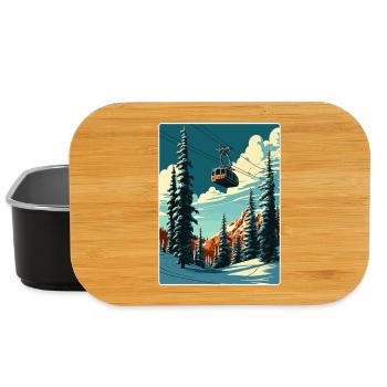 Snowbird Ski Skiing Vintage Travel Poster Souvenir - Lunch Box - black - Front