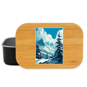 St Anton Ski Skifahren Vintage Reise Poster Souvenir - Lunch Box - Schwarz - Vorne