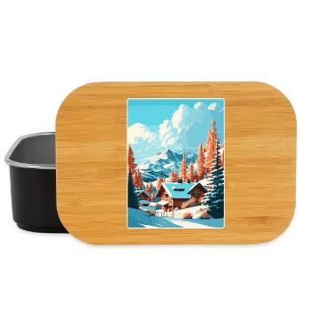 Méribel Ski Ski Voyage Affiche Peinture Souvenir WP - Boîte à goûter - noir - Devant
