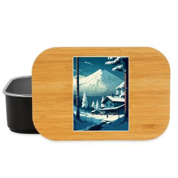 Niseko Ski Skifahren Reise Poster Souvenir Farbe WPA - Lunch Box - Schwarz - Vorne
