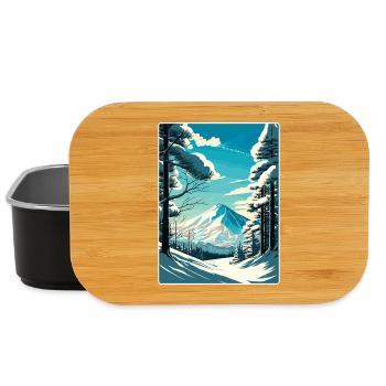 Niseko Ski Skifahren Reise Poster Souvenir Farbe WPA - Lunch Box - Schwarz - Vorne