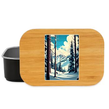 Aspen Ski Skifahren Reise Poster Souvenir Farbe WPA - Lunch Box - Schwarz - Vorne
