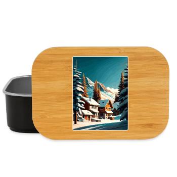 Val Thorens Ski Voyage Poster Peinture Souvenir WPA - Boîte à goûter - noir - Devant