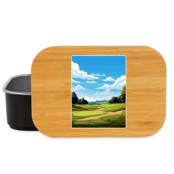 Shinnecock Hills Golfplatz Reise Posterkarte - Lunch Box - Schwarz - Vorne