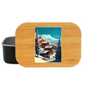 Val Thorens Ski Reise Poster Souvenir Farbe WPA - Lunch Box - Schwarz - Vorne