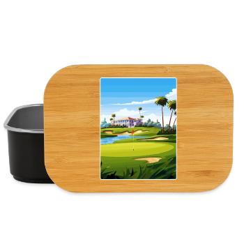 Riviera Country Club Golf Travel Poster Souvenir - Lunch Box - black - Front