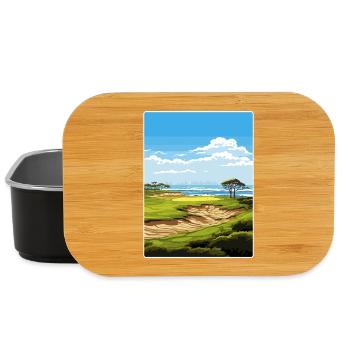Affiche de voyage du parcours de golf Torrey Pines - Boîte à goûter - noir - Devant