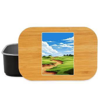 Erin Hills Golf Club Course Travel Poster Souvenir - Lunch Box - black - Front