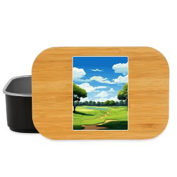 Medinah Golf Course Club Affiche de voyage souvenir - Boîte à goûter - noir - Devant