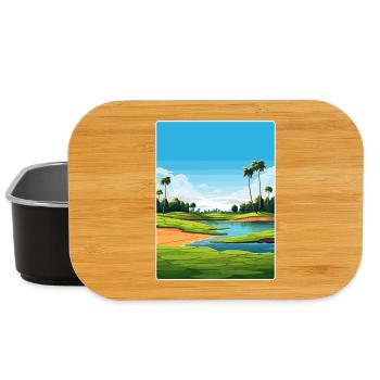 Tpc Sawgrass Golf Course Affiche de voyage souvenir - Boîte à goûter - noir - Devant