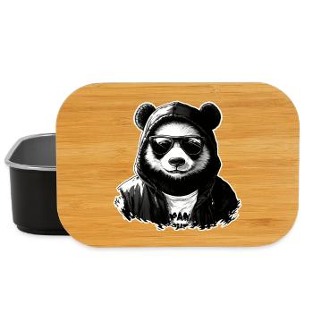 Panda Hoodie Sonnenbrille - Lunch Box - Schwarz - Vorne