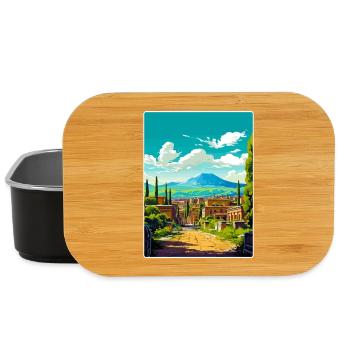 Pompeji Italien Reise Poster Souvenir Malerei WPA - Lunch Box - Schwarz - Vorne