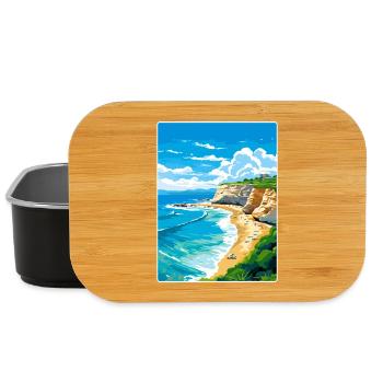 Sicily Italy Travel Poster Souvenir Postcard Paint - Lunch Box - black - Front