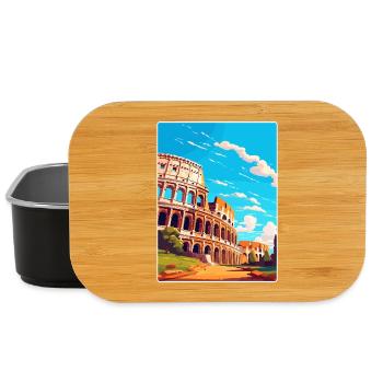 Rome Italie Affiche de voyage Souvenir Carte Postale Peinture - Boîte à goûter - noir - Devant
