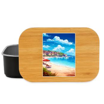 French Riviera France Travel Poster Souvenir WPA - Lunch Box - black - Front