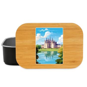 Château de Chambord France Affiche de voyage Souvenir - Boîte à goûter - noir - Devant