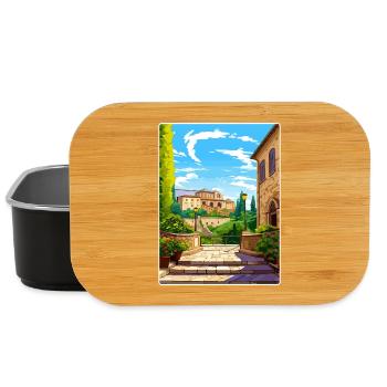 Pérouse Italie Affiche de voyage Peinture souvenir WPA - Boîte à goûter - noir - Devant