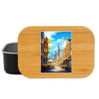 Amsterdam Netherlands Travel Poster Souvenir WPA - Lunch Box - black - Front