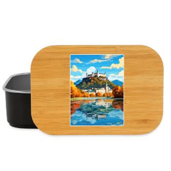 Salzburg Österreich Reiseposter Souvenir Farbe WPA - Lunch Box - Schwarz - Vorne