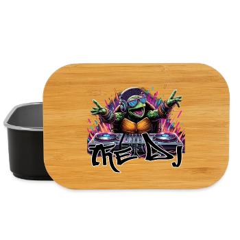 Turtle The DJ Music Gift - Lunch Box - black - Front